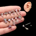 Cute Zircon Dangle Earrings Stud Helix Cartilage BAR Earrings Upper Ear Piercing