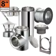 ALLFUEL HST Chimney Pipe Starter Kit 8" x 12" 22-G Twist lock Stainless Steel