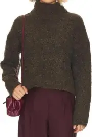 Stitches & Stripes Small NWT Pullover turtleneck Pine Green Wool Blend