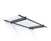 CANOPIA - Nancy 1 x 2 Door and Porch Awning Dark Grey Clear