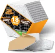 DEKIRU Self Adhesive Soundproof Foam Panels 18 Pack, 12''X10''X0.4'' Hexagon...