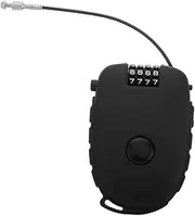 Milisten Compact Adjustable Retractable Steel Cable Lock for Bicycles Strollers and Helmets Versatile Security with Durable High Strength Wire for Effortless Operation and Protection