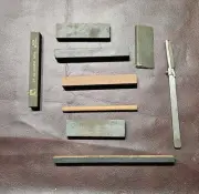 NORTON , INDIA, FINE & MEDIUM CHISEL GUNSMITH SHARPENING STONES LOT Of 9 #1