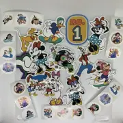 Disney Stickers - Classic Minnie, Mickey, Goofy, Tigger, Etc Lot of 30. 1”-2.5”