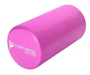 Fortress Round Foam Roller (30x15cm) w/ Exercise Chart - Pink