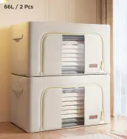 Joybos® Cotton Foldable Clothes Storage Box 66L/19.7X15.7X13” 2 pcs