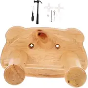 Kisangel 1 Set Wooden Guitar Holder Wall Mount Hanger for Folk Guitars Easy Installation Space Saving Design Smooth Edges for Safe Storage Home Music Classroom Practical Display