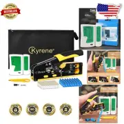 All-in-One RJ45 Crimper Set with Spare Blades & Cable Tester, Lightweight Bag