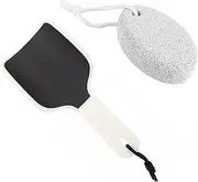 Ruayia Pumice stone foot care x 1 + callus slicer x 1, lava stone foot care callus, foot rasp and double-sided foot file remover, callus foot care for wet and dry cracked feet