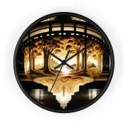 Home Decor Wall Clock Illuminated Art Deco Nature Scene Ceiling Lamp Chandelier