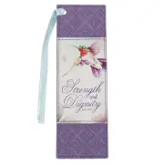 Premium Vegan Leather Scripture Bookmark for Women: Strength & Dignity