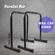 Chin Up Parallel Bar Dips Exercise Push Pull-up Dip Station Strength Black 250kg