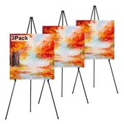 63" Folding Easel Stand for Display,Adjustable Floor Poster Easel for Arts,Pi...