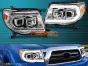 2005-2011 Toyota Tacoma Switchback LED Bar Chrome Projector Headlights NEW (for: Toyota)