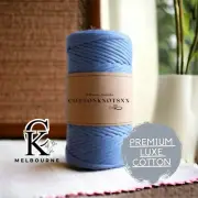 3MM 1ply PREMIUM LUXE macrame string CORNFLOWER BLUE 100m Single Strand Cord