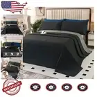 Oversized King Plus Quilt Set 128"x120" - Geometric Design for All Seasons