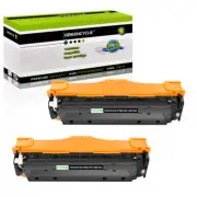 2 Pk CE410A BK Toner compatible with HP LaserJet Pro 300 Color M351a MFP M375NW