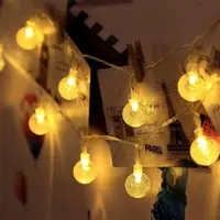 在飛比找momo購物網優惠-【樂邁家居】水晶球 LED串燈 聖誕燈 派對 居家 陽台 兒
