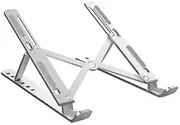 Aluminum Alloy Stand, Foldable Portable Ventilated Desktop Laptop Holder Space Save Adjustable Ergonomic Tray Mount Works with 15.6 Inch The Following of Laptop,C