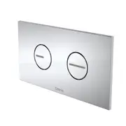 Caroma Invisi Series II Round Dual Flush Plate & Button Chrome 237010CH