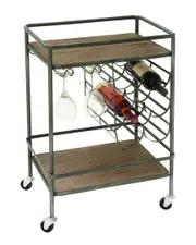 Peyton Lane Winerack Bar Cart NoSize NoColor