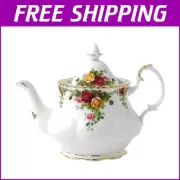 Stunning Old Country Roses Bone China Teapot - 42oz Capacity for Tea Elegance
