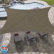 OutdoorLines Rectangle Sun Shade Sails for Patios 12 x 16 ft Sun UV Blocking