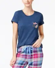 Jenni Pocket Pajama T-Shirt, Created Navy Patch XXL