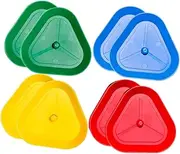 MOLUCKFU Set of 2 8PCs Triangle Poker Card Holders Easy to Use for Poker Games Standing Poker Holder Rack 4 Colors Limited Dexterity