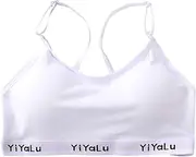 [Hiliby] High Support Sports Bra Girls Print Bra Sport Solid Training 3 Pack Racerback Underwear Color Letter Back Bra