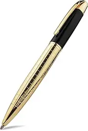 STONEGO Retractable Twist Metal Ballpoint Pen, Black Ink Medium Point 1.0mm Smooth Writing Metal Ball Point Pen Signature Pen Business Gift Pens for Men, Women, Office, Premium Metallic Pens （Gold）