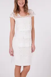 Nigella Lace Insert Layer Shift Dress--GIT-G3S-6327