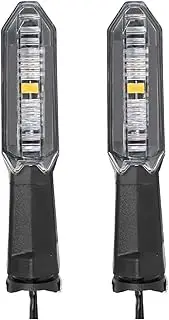 Motorcycle Indicators Turning For K&awasaki ER-6F Z 1000SX ZX-25R For NINJA H2 H2 SX 300 Motorcycle Light Rear Turn Signal Flasher Indicator Lamp LED Running(2pcs Clear)