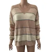 Hem & Thread Sweater Womens Small Wool Blend Oversized Pullover