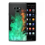 Skins Decal Wrap for Samsung Note 9 - Orange Green Smoke
