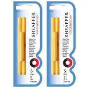 10pc Sheaffer Skrip Fountain Pen Ink Cartridge Office Stationery Gold Blister