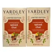 Yardley London Spiced Chai Nourishing Bath Bar Soaps LIMITED EDITION Lot of 2