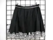 "NEW BCBGMAXAZRIA / ORG $178 SIZE XS ==BLACK EMBROIDERED / PULL ON SKIRT