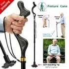 Posture Correct Folding Walking Cane Adjustable Aluminum Walking Stick Stand