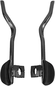 1Pair 30° Bicycle Rest Handlebar Carbon Fiber Auxiliary Rest Handlebar for Flat Handle Bar Cycling Accessories 3K Glossy