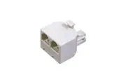 Avico Telephone Adaptor Splitter US Modular Plug to 2 US Modular Sockets Doubler