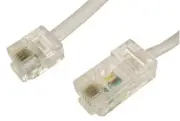 RARAION - White RJ11 to RJ45 Plug Telephone Lead - 2m