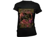 Led Zeppelin - Black Flames Ladies Medium T-Shirt - Black