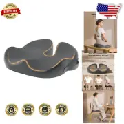 Ergonomic Dark Gray Memory Foam Seat Cushion for Tailbone Pain - All-Day Comfort