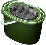 kokiya Bait Bucket Double Handle Breathable Large Capacity Fine Mesh Lightweight Multifunctional Thicken Body Container Gear, Small