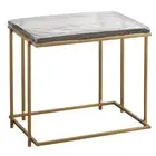 Rectangle Glass Side Metal Table 13.7 inch Height - Set of 1