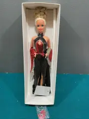 Anthony Ferrara One of a Kind Barbie with Red, Black, Silver Metal Mesh Dress