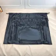 Satin Silk Black Storage Bag Drawstring Dust-Proof Pouch Travel Bag Organizer