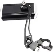 Anneome 1Pc Aluminium Alloy Handlebar Rearview Mirror High Definition Rotational Reversing Mirror for Mountain and Road Bikes Stylish and Unique Design Fits Handlebars Black