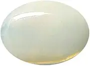 [RISHAB GEMSTORE] 9.00 Ratti Opal Stone Certified Natural White Oval Shape Astrological Australian Opal Loose Gemstone, free size, Natural Australian Fire Opal Loose Gemstone, Opal